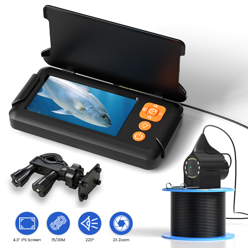 Fish Finder Cable - Kamera Pemancing Layar 4.3’’ Kabel 15M/30M