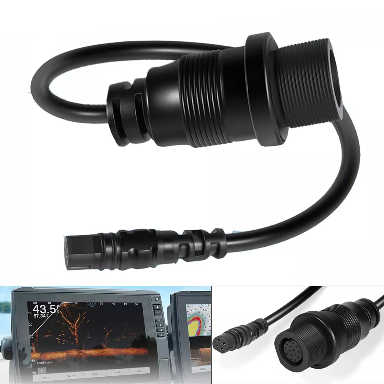 Fish Finder - 1852081 kabel adaptor MKR-DSC-12 4-PIN untuk