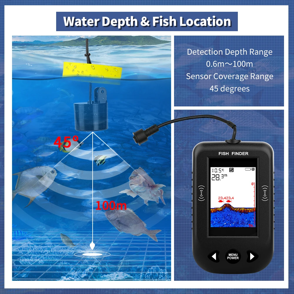 Pencari Ikan Erchang XF03 45 D - Fish Finder Portable ulasan dan harga