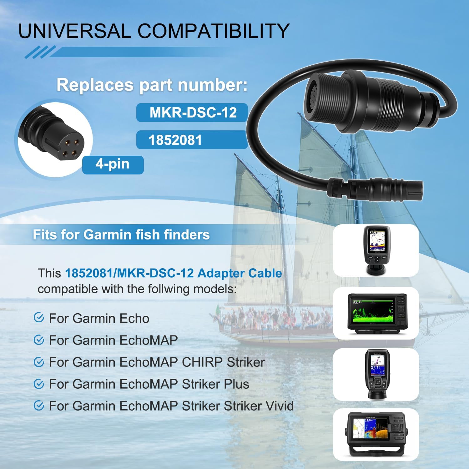 1852081 kabel adaptor MKR-DSC- - Fish Finder ulasan dan harga